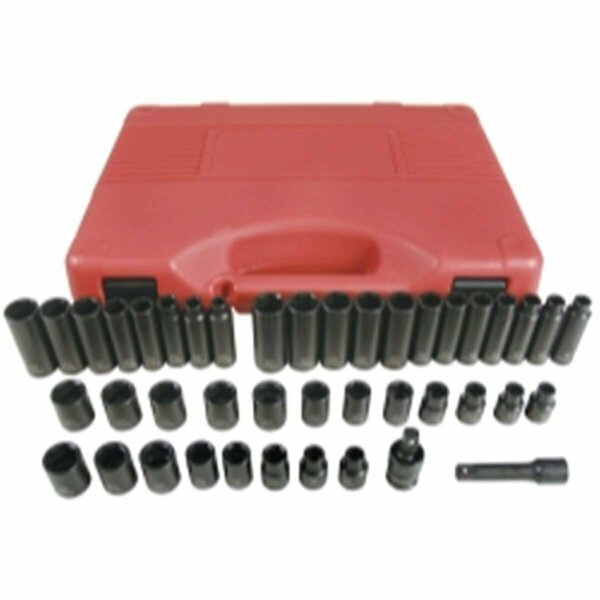 Keen 0.37 in. Drive 6 Point SAE & Metric Impact Socket Set KE3008066